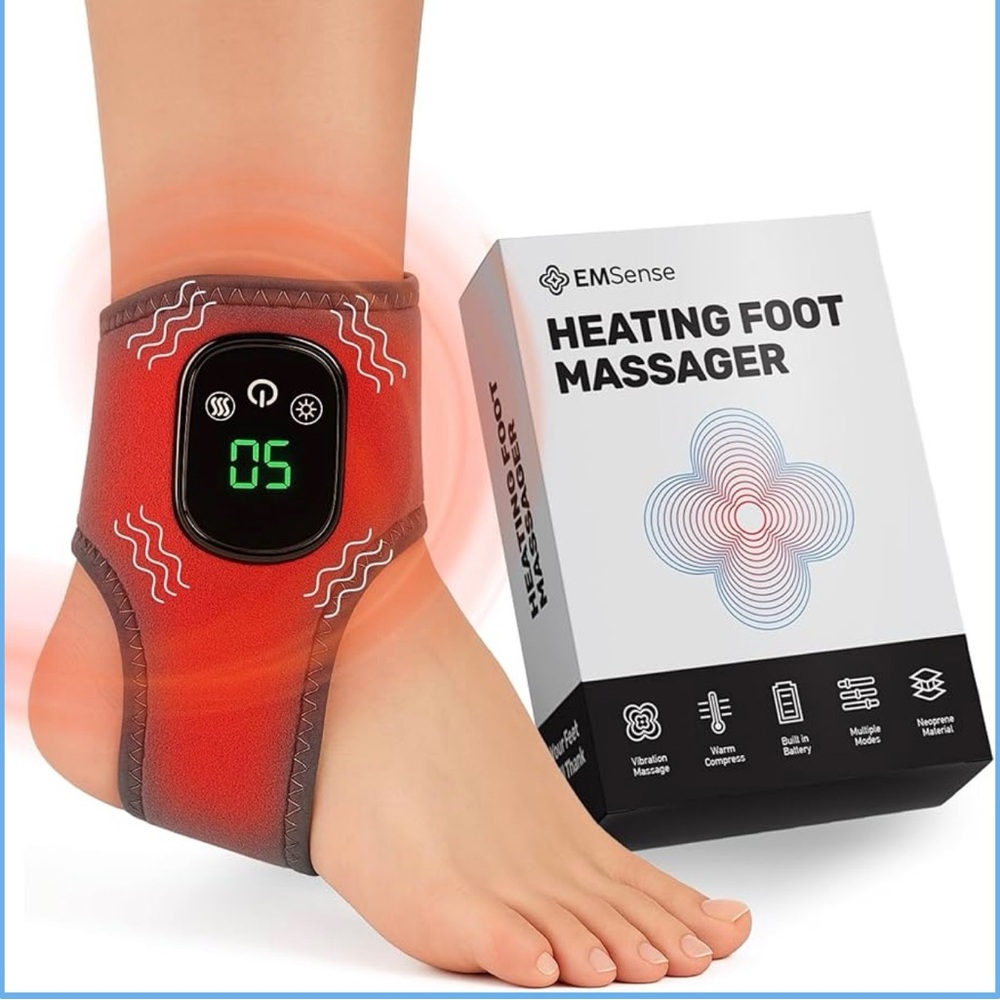 EMSense Triple Therapy Foot Massager | 3 in 1 Cordless & Portable Massager